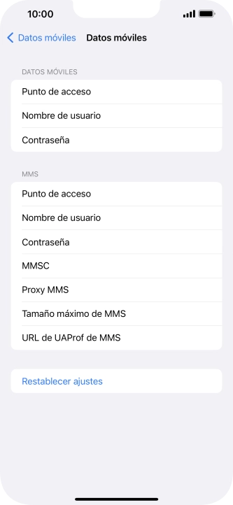 Pulsa  Punto de acceso e introduce airtelwap.es.