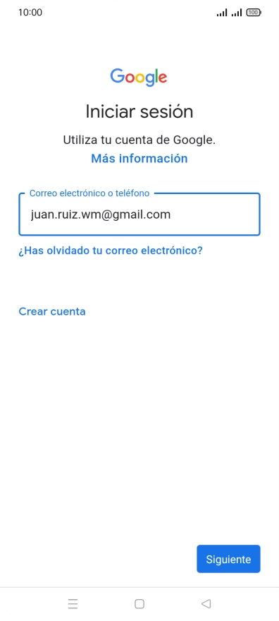 Pulsa Siguiente.