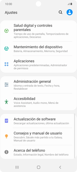 Pulsa Actualización de software.