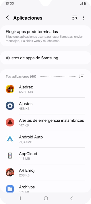 Pulsa la app deseada.