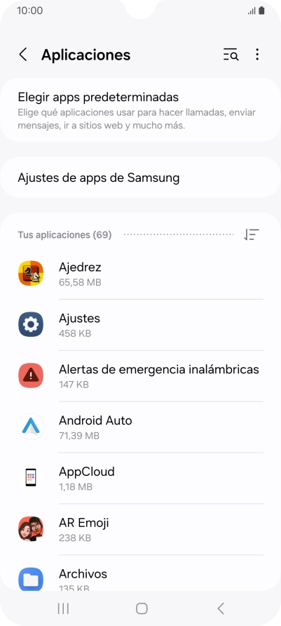 Pulsa la app deseada.