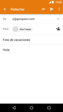 Pulsa el icono de anexos.