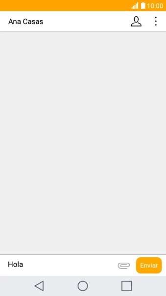 Pulsa Enviar cuando termines de escribir el mensaje corto.