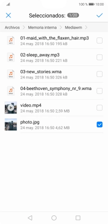 Pulsa el icono de aceptar.