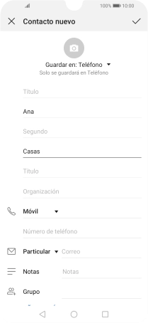 Pulsa Número de teléfono e introduce el número de teléfono deseado.