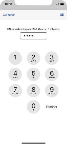 Introduce tu código PIN y pulsa OK.