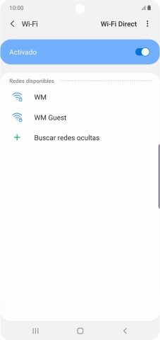 Pulsa la red wifi deseada.