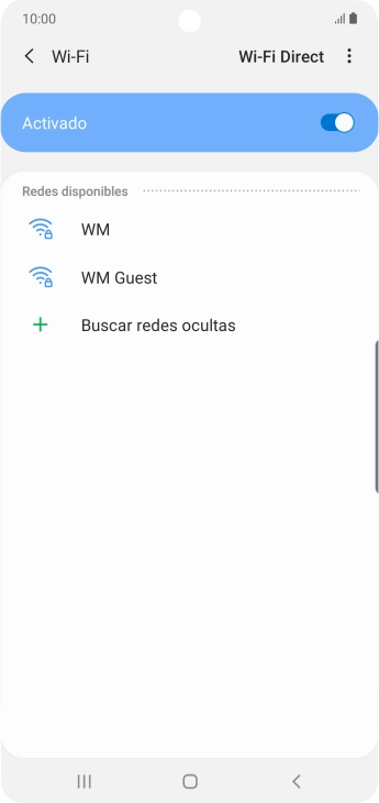 Pulsa la red wifi deseada.