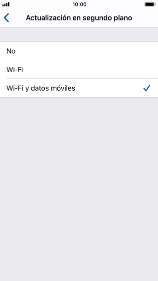 Para desactivar la actualización de apps en ejecución, pulsa No.