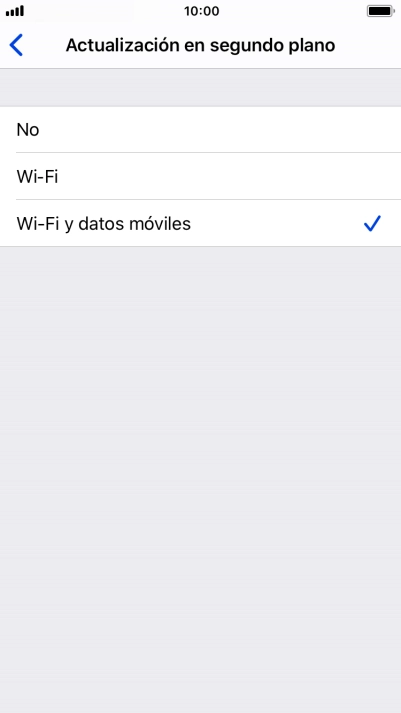 Para desactivar la actualización de apps en ejecución, pulsa No.