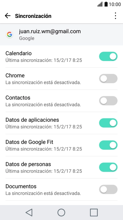 Pulsa el indicador junto a 