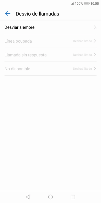 Pulsa el tipo de desvío deseado.