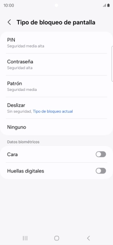 Pulsa Huellas digitales.
