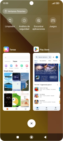 Para cerrar una sola aplicación en ejecución, desliza el dedo hacia la derecha sobre la aplicación deseada.