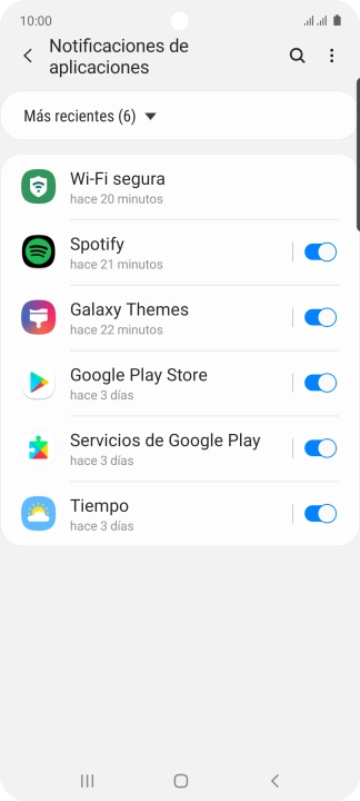 Pulsa la lista desplegable.