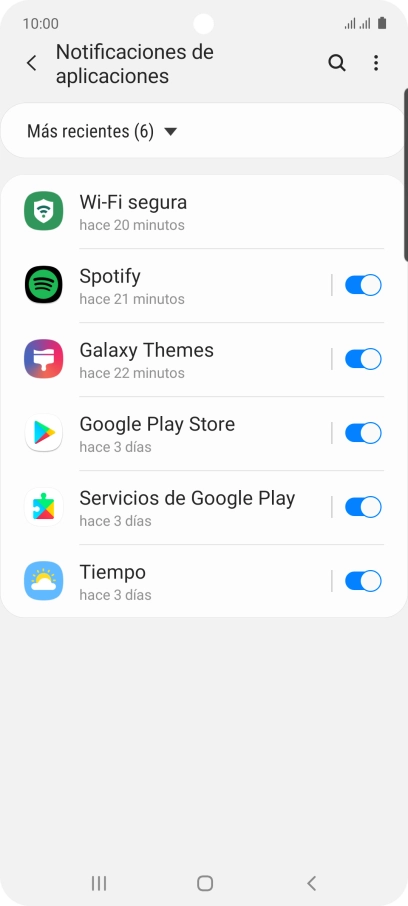 Pulsa la lista desplegable.