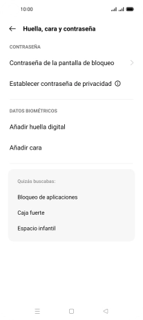Pulsa Contraseña de la pantalla de bloqueo e introduce el código de seguridad extra que has creado anteriormente.