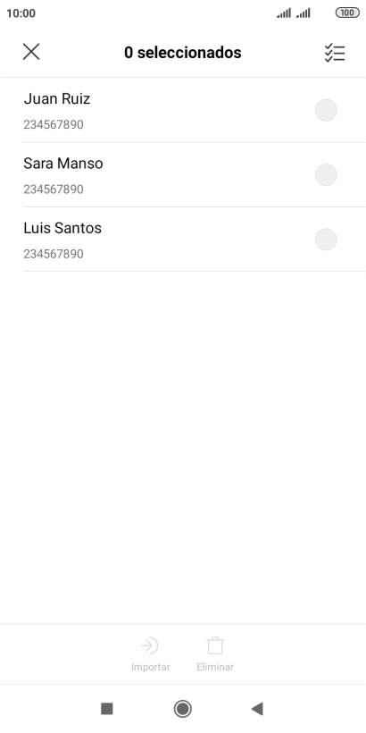 Pulsa el icono de seleccionar todo.
