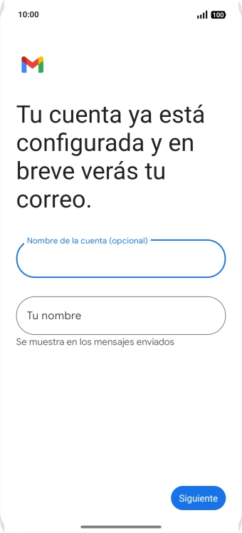 Pulsa Tu nombre e introduce el nombre del remitente.