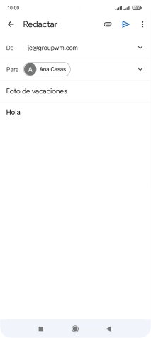 Pulsa el icono de anexos.