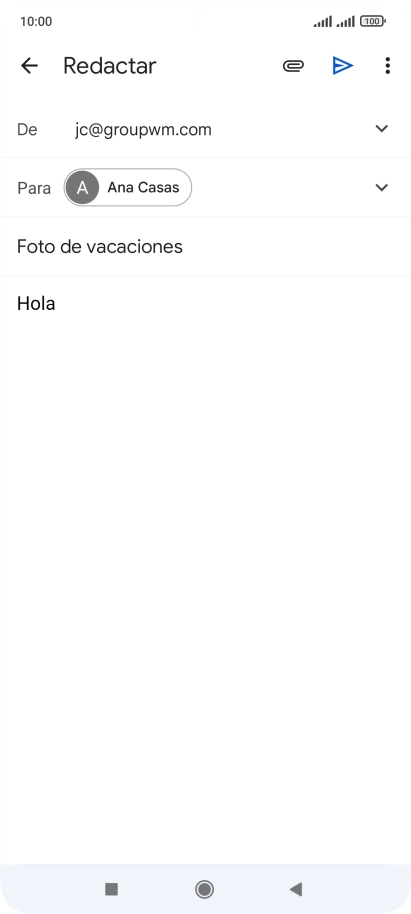 Pulsa el icono de anexos.