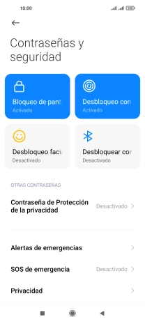 Pulsa Bloqueo de pantalla.