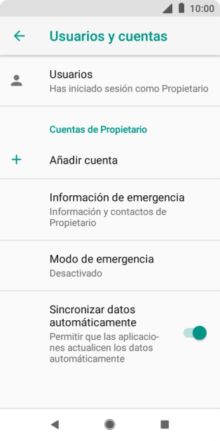Pulsa Añadir cuenta.