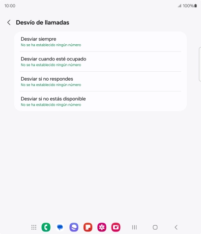 Pulsa el tipo de desvío deseado.