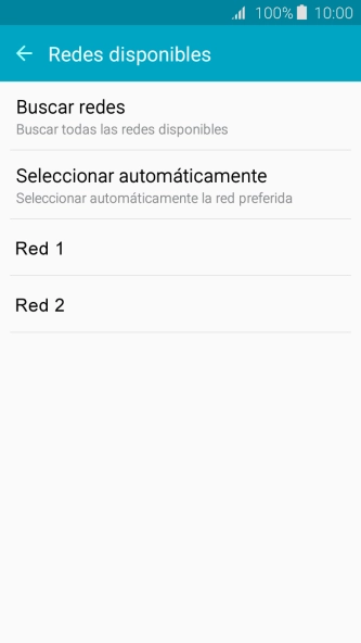 Si quieres seleccionar la red de forma automática, pulsa Seleccionar automáticamente.