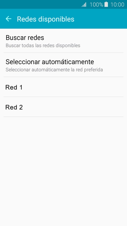 Si quieres seleccionar la red de forma automática, pulsa Seleccionar automáticamente.