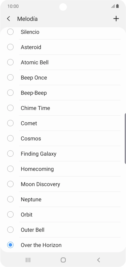 Pulsa el icono de añadir timbre de llamada.