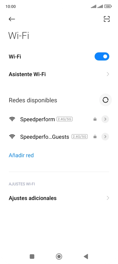Pulsa Asistente Wi-Fi.