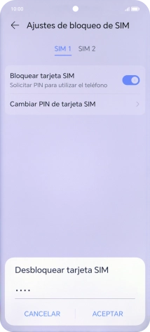 Introduce tu código PIN y pulsa ACEPTAR.