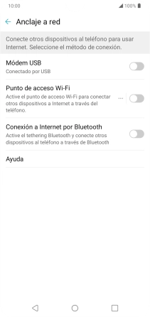 Pulsa Punto de acceso Wi-Fi.
