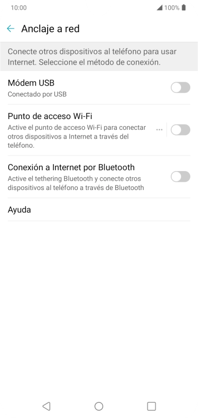 Pulsa Punto de acceso Wi-Fi.