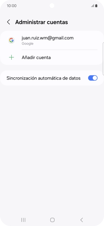 Pulsa Añadir cuenta.