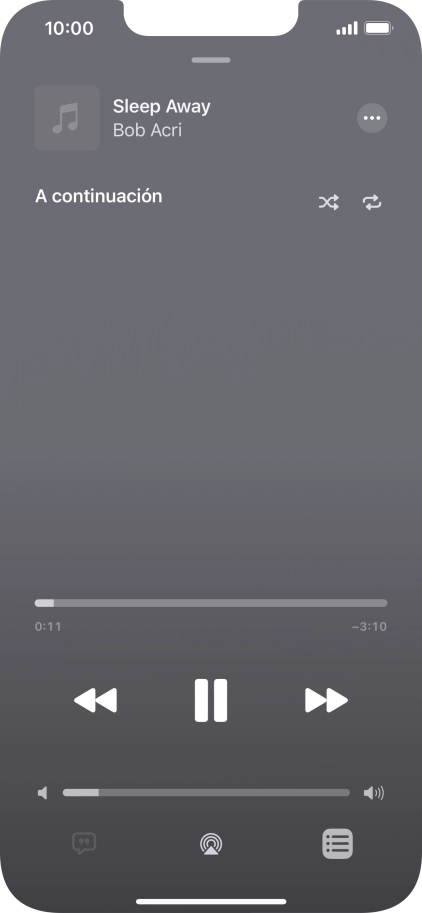 Pulsa el icono de reproducción aleatoria para activar o desactivar la función.