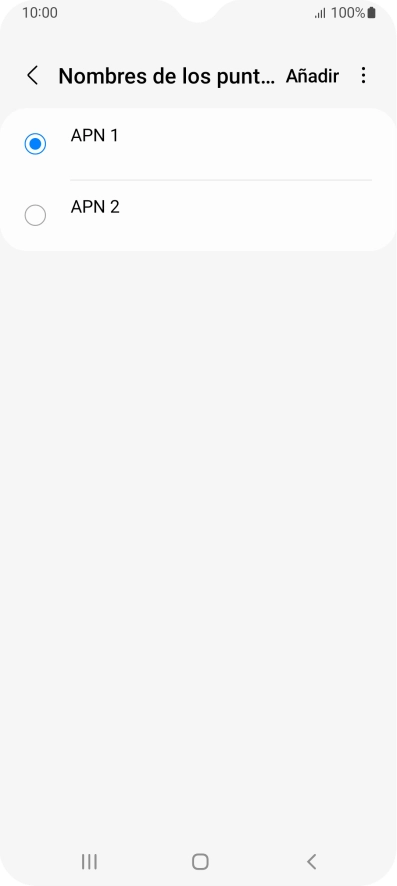 Pulsa en el campo junto a la conexión de datos para activarla.