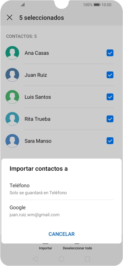 Pulsa Teléfono.