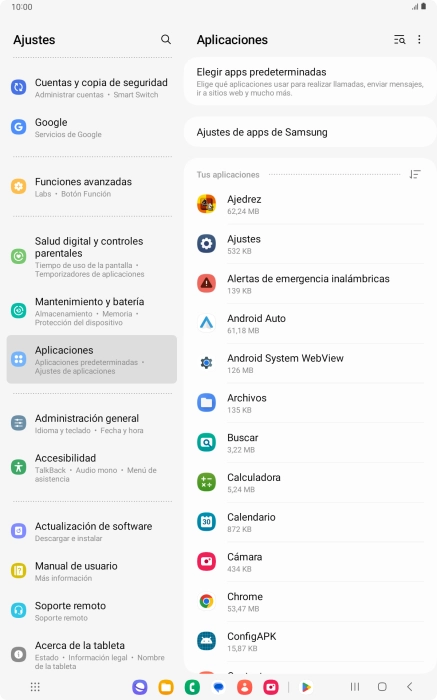 Pulsa la app deseada.