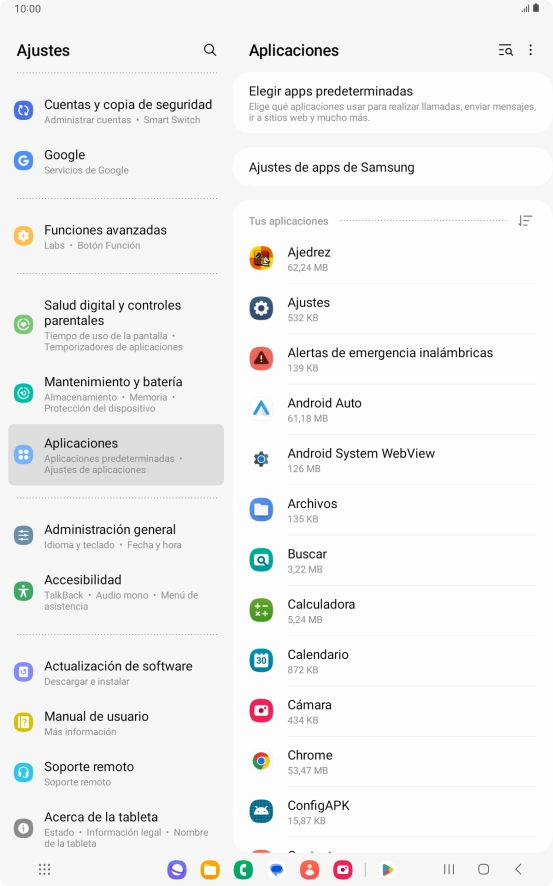 Pulsa la app deseada.