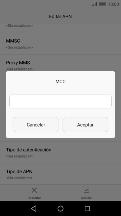 Introduce 214 y pulsa Aceptar.