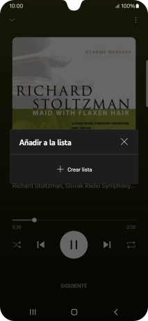 Pulsa Crear lista.
