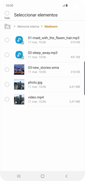 Pulsa el archivo deseado.