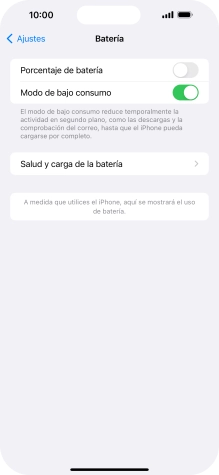Desliza el dedo hacia arriba desde la parte inferior de la pantalla para terminar y volver a la pantalla de inicio.
