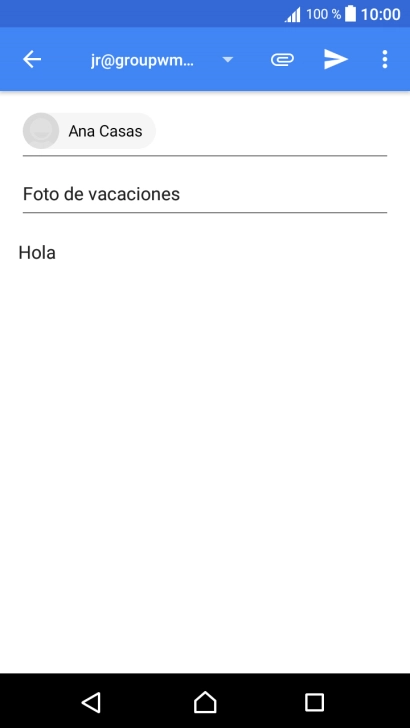 Pulsa el icono de anexos.