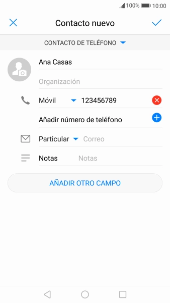 Pulsa el icono de aceptar.