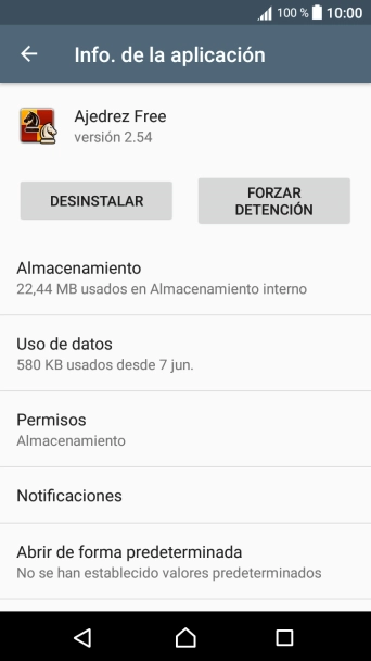 Pulsa Almacenamiento.
