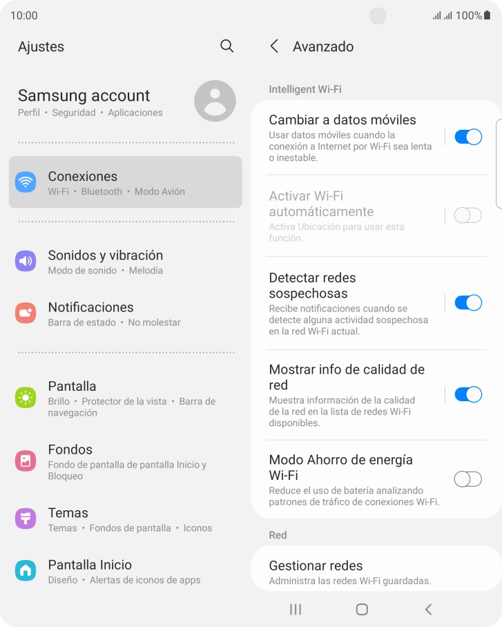 Pulsa el indicador junto a 