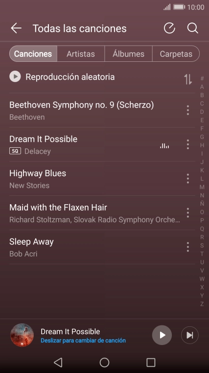 Pulsa la categoría deseada.